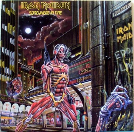 pochette de l'album Somewhere in Tima d'Iron Maiden